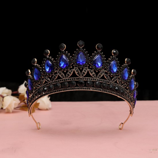 Baroque retro black luxurious crown bridal headwear, wedding dress, 18th birthday girl's crown cake, crown Baroque retro black luxurious crown bridal headwear, wedding dress, 18th birthday girl's crown cake, crown