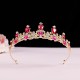 Children's crown headwear, princess girl crown, crystal headband, pink Frozen, children's birthday hair accessory