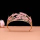 Water diamond wheat ear grand bridal crown headwear, super sparkling and super ethereal European and American crown, retro main wedding dress, evening gown hair accessory Water diamond wheat ear grand bridal crown headwear, super sparkling and super ethereal European and American crown, retro main wedding dress, evening gown hair accessory
