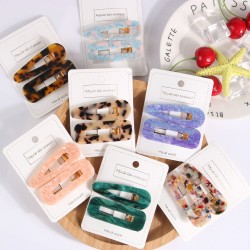 Wholesale of Korean-style cute pearl hair clips, Instagram water diamond hair clips, retro bangs hair clips, and simple heart-shaped hair accessories