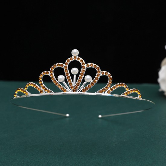 Children's headbands, crowns, baby birthday water diamond crystal hair bands, hair clips, girls' diamond-encrusted crowns, factory direct sales