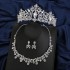 2024 New bridal headwear three-piece set, crown necklace set, grand and ethereal wedding hair accessories, wedding dress accessories