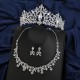 2024 New bridal headwear three-piece set, crown necklace set, grand and ethereal wedding hair accessories, wedding dress accessories 2024 New bridal headwear three-piece set, crown necklace set, grand and ethereal wedding hair accessories, wedding dress accessories
