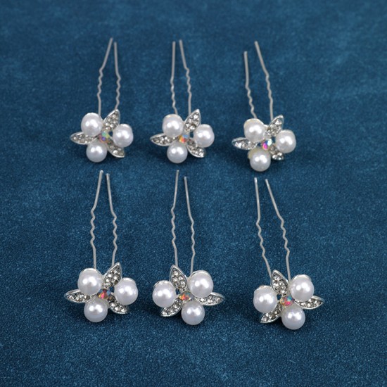 U-shaped hairpin, bride's coiled hair, braided hair, hair accessory, hairpin, fashionable starfish hair pin, rhinestone pearl hair hairpin U-shaped hairpin, bride's coiled hair, braided hair, hair accessory, hairpin, fashionable starfish hair pin, rhinestone pearl hair hairpin