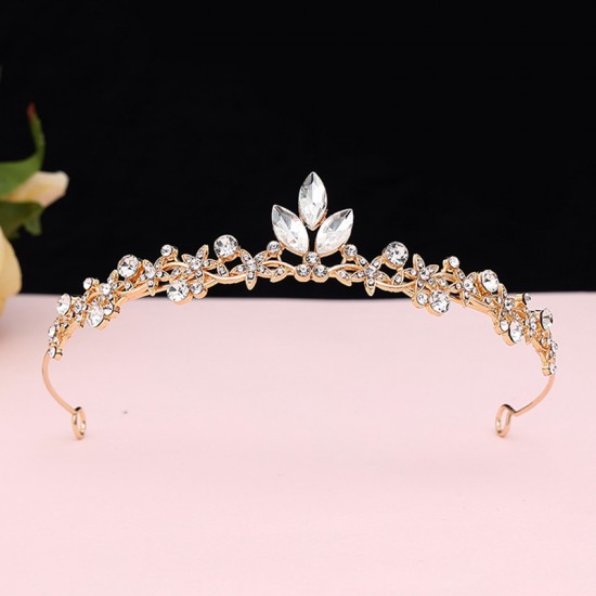 Crown bride Korean-style super ethereal and beautiful wedding dress, hair accessory, princess, simple adult, children's fashion show, ruby hair band Crown bride Korean-style super ethereal and beautiful wedding dress, hair accessory, princess, simple adult, children's fashion show, ruby hair band