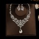 Korean-style simple and fashionable necklaces and earrings, popular two-piece necklace sets, wedding bride accessories, wedding dress accessories wholesale Korean-style simple and fashionable necklaces and earrings, popular two-piece necklace sets, wedding bride accessories, wedding dress accessories wholesale