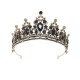 Wholesale of European and American bride crown rhinestone headwear, Baroque black, retro, simple and elegant beauty pageant crown wedding dress Wholesale of European and American bride crown rhinestone headwear, Baroque black, retro, simple and elegant beauty pageant crown wedding dress