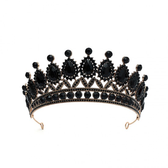 New wedding crown headwear, birthday hair accessory, European and American wedding ornaments, luxurious red crystal bridal crown New wedding crown headwear, birthday hair accessory, European and American wedding ornaments, luxurious red crystal bridal crown