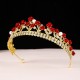 Three-piece set of bridal headwear, Korean forest-style hair band, red hair accessory, fairy hair band, toasting wedding dress and accessories Three-piece set of bridal headwear, Korean forest-style hair band, red hair accessory, fairy hair band, toasting wedding dress and accessories