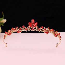 Crown bride Korean-style super ethereal and beautiful wedding dress, hair accessory, princess, simple adult, children's fashion show, ruby hair band