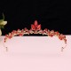 Crown bride Korean-style super ethereal and beautiful wedding dress, hair accessory, princess, simple adult, children's fashion show, ruby hair band Crown bride Korean-style super ethereal and beautiful wedding dress, hair accessory, princess, simple adult, children's fashion show, ruby hair band