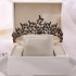 Baroque retro black luxurious crown bridal headwear wedding dress, 18th birthday women's crown 2024 new style
