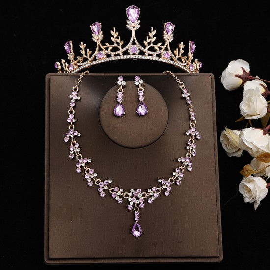 Crown headwear, bridal three-piece set, grand forest-style, super ethereal wedding dress, crown, birthday, Internet celebrity, Korean-style wedding girl Crown headwear, bridal three-piece set, grand forest-style, super ethereal wedding dress, crown, birthday, Internet celebrity, Korean-style wedding girl