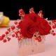 Bride's wedding red headwear, toasting suit, evening dress, hair accessory set, coiled hair accessory, Chinese wedding head flower, hair band Bride's wedding red headwear, toasting suit, evening dress, hair accessory set, coiled hair accessory, Chinese wedding head flower, hair band