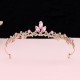 Crown bride Korean-style super ethereal and beautiful wedding dress, hair accessory, princess, simple adult, children's fashion show, ruby hair band Crown bride Korean-style super ethereal and beautiful wedding dress, hair accessory, princess, simple adult, children's fashion show, ruby hair band