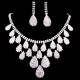 Korean-style simple and fashionable necklaces and earrings, popular two-piece necklace sets, wedding bride accessories, wedding dress accessories wholesale Korean-style simple and fashionable necklaces and earrings, popular two-piece necklace sets, wedding bride accessories, wedding dress accessories wholesale