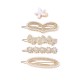 Wholesale of Korean-style cute pearl hair clips, Instagram water diamond hair clips, retro bangs hair clips, and simple heart-shaped hair accessories Wholesale of Korean-style cute pearl hair clips, Instagram water diamond hair clips, retro bangs hair clips, and simple heart-shaped hair accessories