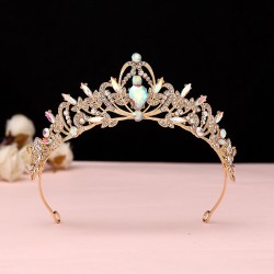Baroque retro black luxurious crown bridal headwear wedding dress, 18th birthday women's crown 2025 new style