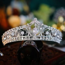 2024 new princess-style wedding crown, bridal high-end headwear, wedding accessories, princess coming-of-age ceremony, birthday crown