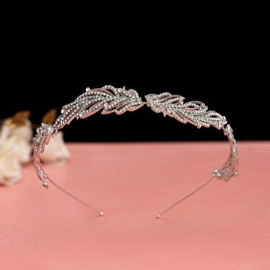 Fairy water Diamond Leaf Hair band, hair tie, Forest-style super fairy-like face, small head band, versatile for going out, simple pressing method hair clip