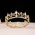 Men's golden King crown headdress, adult birthday crown, Halloween stage opera performance, unisex