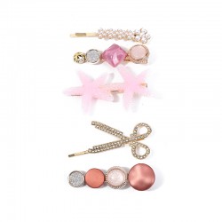 Korean-style cute pearl hair clips, Instagram water diamond hair clips, retro bangs hair clips, simple scissor clips and hair accessories wholesale